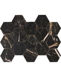 Douglas Jones Marbles Wandtegel Mozaiek.22,5X35cm Laur.Brown Hexa.9,5mm Glans Ret.
