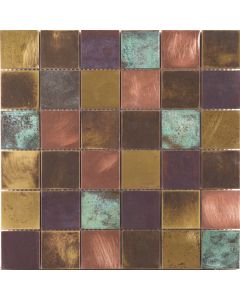 Dune Ceramic Mosaics 187120 Wandtegel Mozaiek.29,8X29,8cm Bronzo 8mm Mat/glans F:4,8X4,8cm
