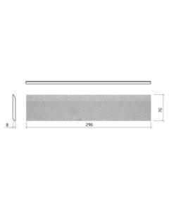 Mosa Global collection 75225BN307 Plint 7X30cm Fl. Flint Grey 8mm