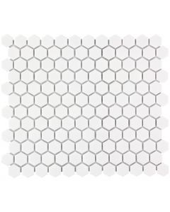 The Mosaic Factory Barcelona mozaïektegel 26X30cm White Mat (AMH23010) - Hexagon