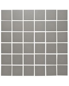 The Mosaic Factory London mozaïektegel 30.9X30.9cm Dark Grey Mat (LO1015) - Vierkant
