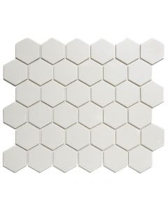 The Mosaic Factory London mozaïektegel 28.2X32.1cm Super White Mat (LOH1010S) - Hexagon