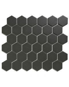 The Mosaic Factory London mozaïektegel 28.2X32.1cm Black Mat (LOH1017) - Hexagon
