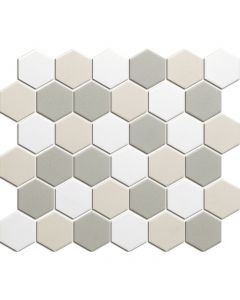 The Mosaic Factory London mozaïektegel 28.2X32.1cm White mix Mat (LOH10MIX2) - Hexagon