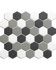 The Mosaic Factory London mozaïektegel 28.2X32.1cm Contrast mix Mat (LOH10MIX3) - Hexagon