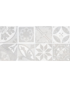 Rako Extra WADMB223 Wandtegel Decor 19,8X39,8cm Light Grey 7mm Mat