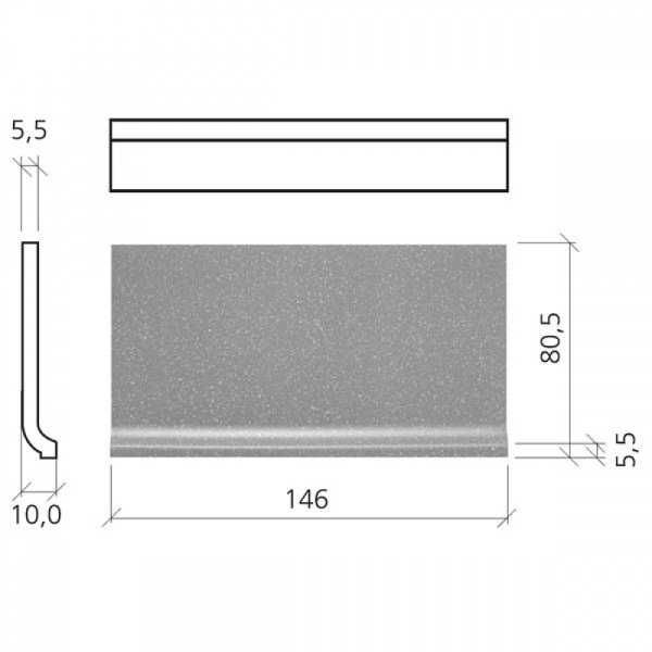 Mosa 76280DP815 Global Collection plain light warm grey plain matt 7,5x15 5,5mm