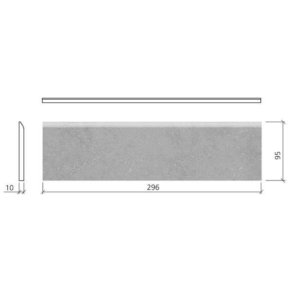 Mosa Ultrater 9,5x30cm Anthraciet Mat (216BP030010)