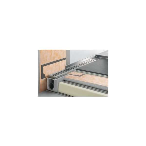 Schluter Kerdi Line B Douche drn.Gaatjes L=80 H=19 RVS geborsteld