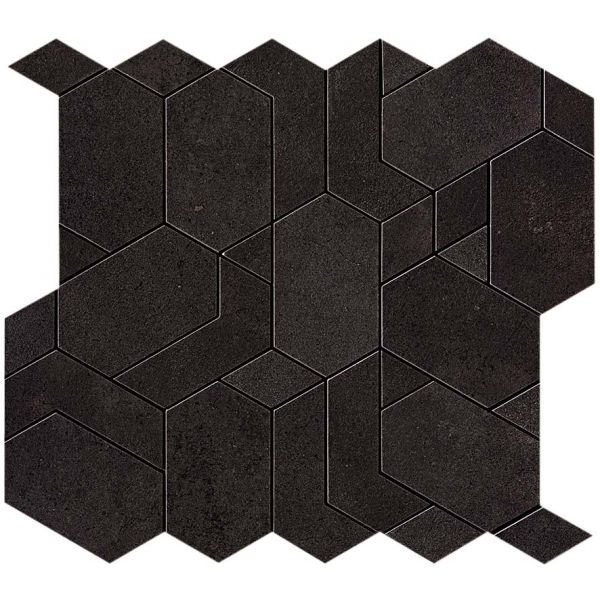 Atlas Concorde Boost AN67 Vloertegel mozaiek 3,1X3,3cm,5cm 9mm mat rect. tarmac