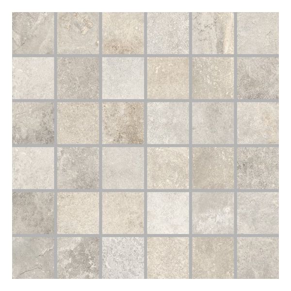 Rondine Provence J89591 Wandtegel Mozaiek. 30X30cm Light Grey 8,5mm Mat