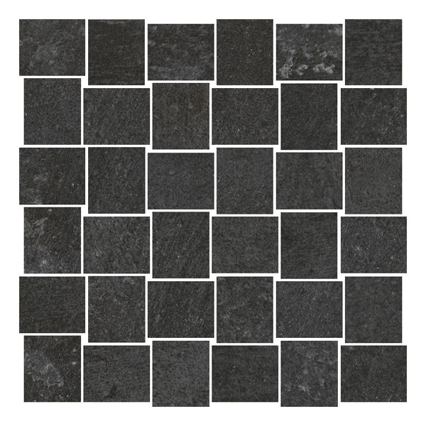 Cercom Temper 1070057 Wandtegel Mozaiek.30X30cm Coal Mat Ret.F050X050