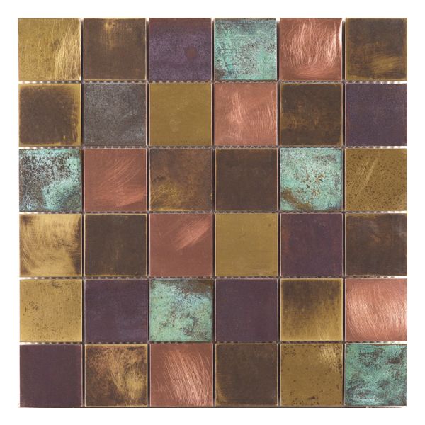 Dune Ceramic Mosaics 187120 Wandtegel Mozaiek.29,8X29,8cm Bronzo 8mm Mat/glans F:4,8X4,8cm