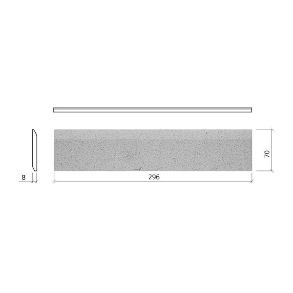 Mosa Global collection 76275BN307 Plint 7X30cm Fl. Glacier Grey 8mm