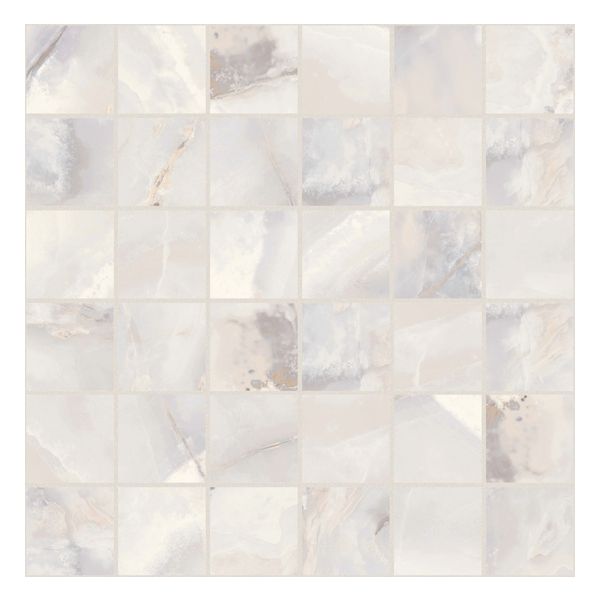 Floorgres Onyx&More Vloertegel Mozaiek 30X30cm White 10mm Zijdeglans