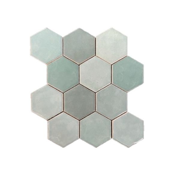 Grandeur Hexagonel 28x30cm Groen Glans (ESMOSA003)
