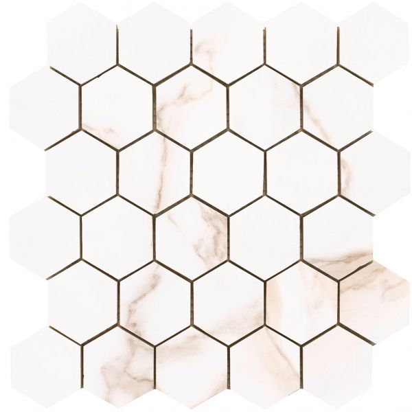 Cifre Cerámica Diamond Gold hexagon mozaiek gepolijst op net van 26x27
