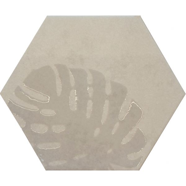 Prissmacer Ceramica Beton Cire Bercy Bianco hexagon decor 20x24
