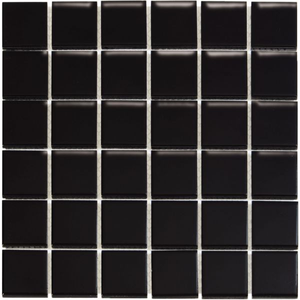 The Mosaic Factory Barcelona mozaïektegel 30.9X30.9cm Black Glans (AF13317) - Vierkant