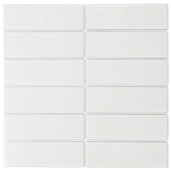 The Mosaic Factory Barcelona mozaïektegel 29.1X29.7cm White Glans (AF45051) - Rechthoek