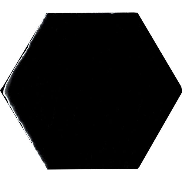 Alcoceram Manual Exagono Mate Negro 10x11,5cm Wandtegel (EX1171)