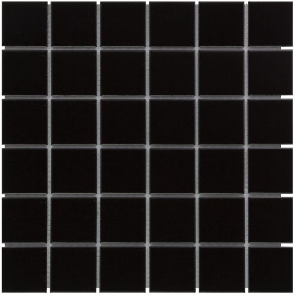 The Mosaic Factory Barcelona mozaïektegel 30.9X30.9cm Black Mat (AM13317) - Vierkant