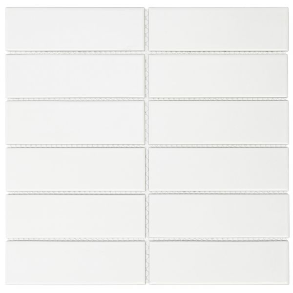 The Mosaic Factory Barcelona mozaïektegel 29.1X29.7cm White Mat (AM45010) - Rechthoek