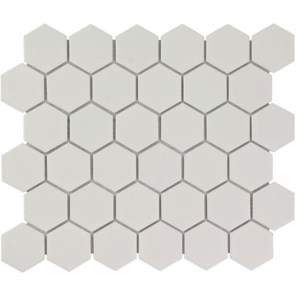 The Mosaic Factory Barcelona mozaïektegel 28.2X32.1cm White Mat (AMH13010) - Hexagon