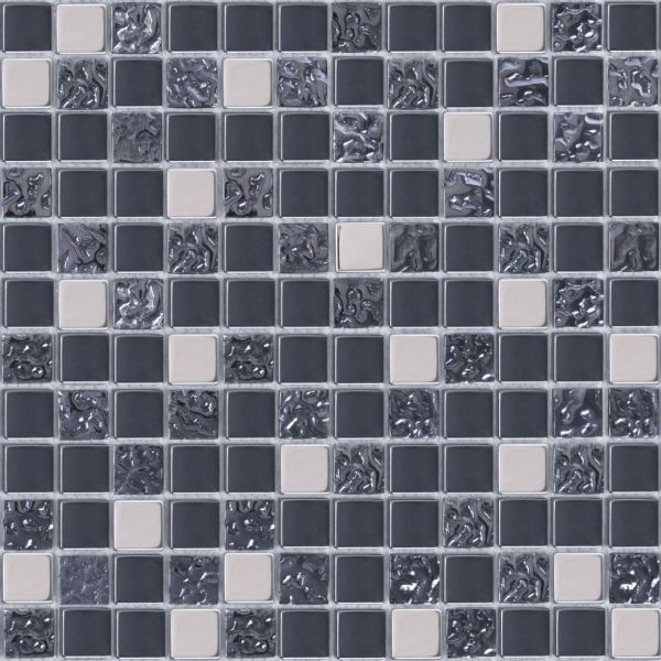 Baerwolf Glasmix 29,8x29,8cm Zwart (GL-2496)