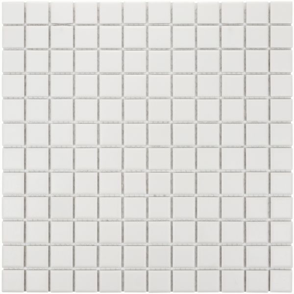 The Mosaic Factory London mozaïektegel 30X30cm White Mat (LO2310) - Vierkant