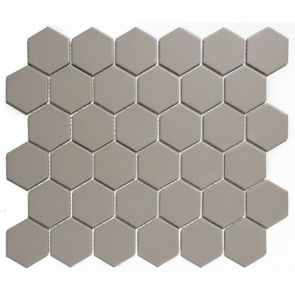 The Mosaic Factory London mozaïektegel 28.2X32.1cm Grey Mat (LOH1029) - Hexagon