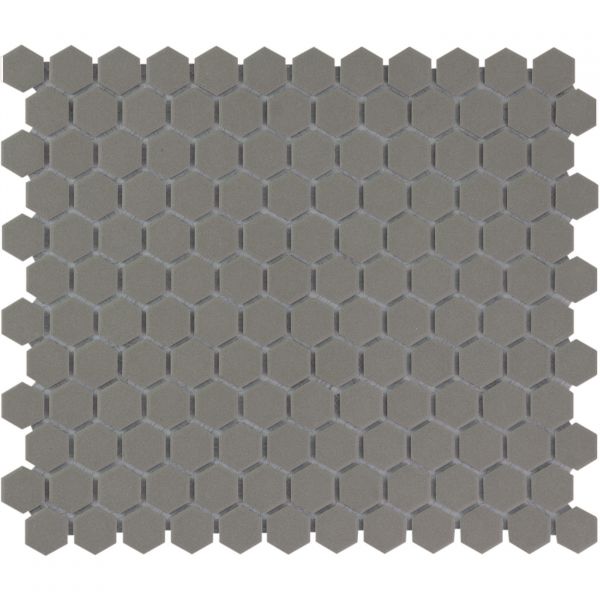 The Mosaic Factory London mozaïektegel 26X30cm Dark Grey  Mat (LOH2015) - Hexagon