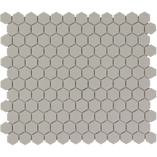 The Mosaic Factory London mozaïektegel 26X30cm Grey  Mat (LOH2029) - Hexagon