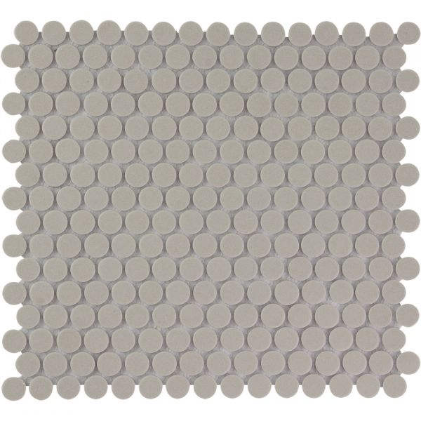 The Mosaic Factory London mozaïektegel 31.5X29.4cm Grey Mat (LOP2029) - Rond