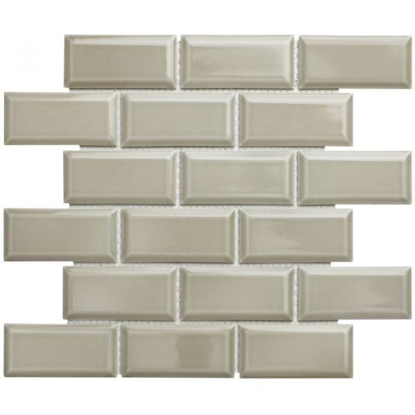 The Mosaic Factory Paris mozaïektegel 28.8X29.4cm Light Grey Glans (PAME144) - Rechthoek