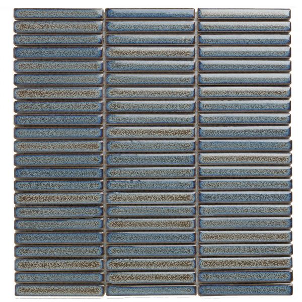 The Mosaic Factory Sevilla mozaïektegel 28.2X30.8cm Grey - Blue speckle Glans (SEF12325) - Rechthoek