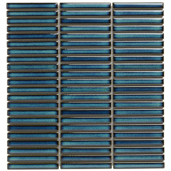 The Mosaic Factory Sevilla mozaïektegel 28.2X30.8cm Azure Blue speckle Glans (SEF12625) - Rechthoek