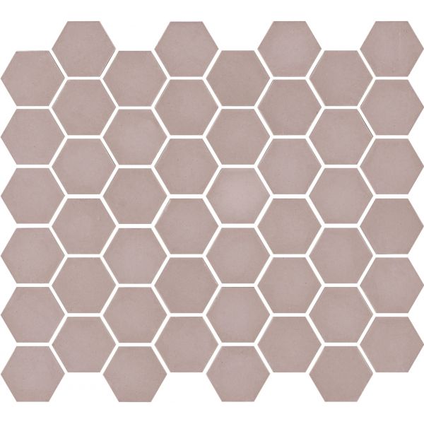 The Mosaic Factory Valencia mozaïektegel 27.6X32.9cm Matt Pink Mat (VAL18M) - Hexagon