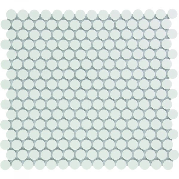 The Mosaic Factory Venice mozaïektegel 31.5X29.4cm White Mat (VKN140) - Rond